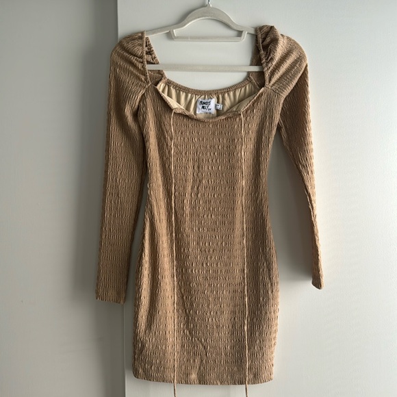Princess Polly Beige Bodycon Dress - Picture 1 of 2